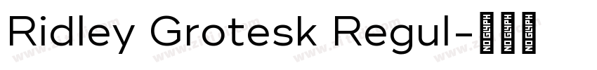 Ridley Grotesk Regul字体转换